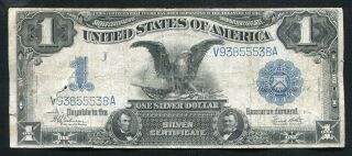 Fr.  236 1899 $1 One Dollar “black Eagle” Silver Certificate Currency Note (d)