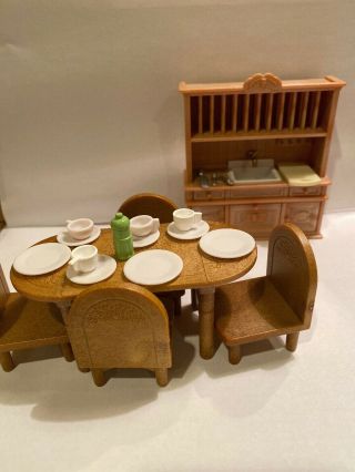 Calico Critters Country Dining Room Set Sylvanian Families