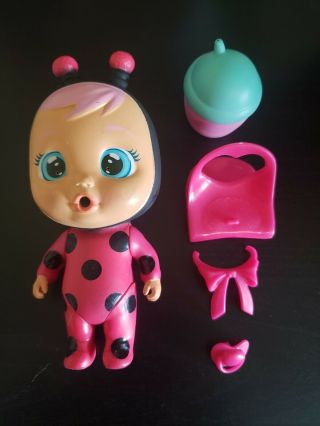 Cry Babies Magic Tears Mini Dolls Lady Lady Bug Pre - Owned With Accessories