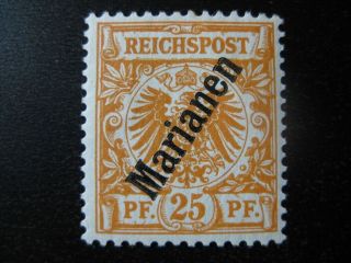 Marianen German Colony Mi.  5ii Scarce Stamp Cv $90.  00