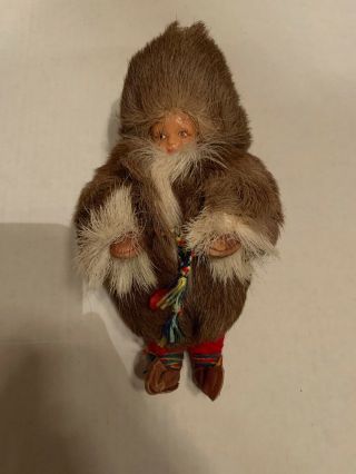 Vintage Inuit Doll With Real Fur,  Leather Boots.  She Is.