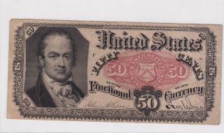 1875 United States Fifty Cents 50c Fractional Currency Note