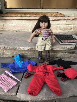 American Girl Doll Samantha Early Edition With Clothes And Accessories Ex Cond