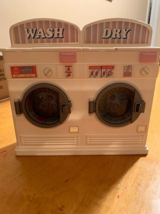 1995 Mattel Barbie So Much To Do Laundry Play Set Washer Dryer Kl1