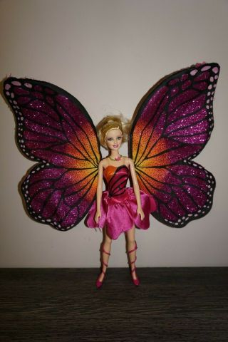 Barbie Mariposa And The Fairy Princess Doll Butterfly Wings Transforming Mattel