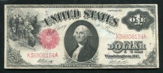 Fr.  37 1917 $1 One Dollar Red Seal Legal Tender United States Note Very Fine,