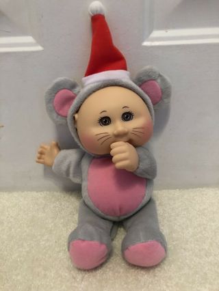 Cabbage Patch Doll Kids Holiday Cuties Christmas Mouse Santa Hat Jakks Pacific