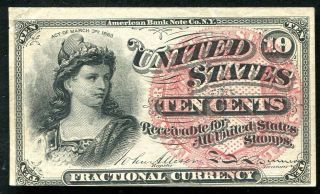 Fr.  1257 10 Ten Cents Fourth Issue Fractional Currency Extremely Fine