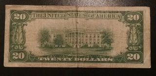 1934 $20 Dollar Federal Reserve Note - Twenty Dollar Bill York,  York 2