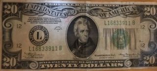 1934 A Se$20 Dollar Bill And $5 Dollar Bill