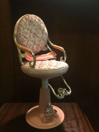 Light Pink Hair Salon Chair Made By Battat For An 18” American Girl Doll
