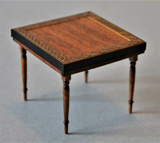 Parquet Game Table Dollhouse Miniature Roombox 1:12
