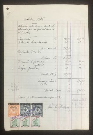 Albania Document With Revenue Stamps Democratic Government 1945 - 3101