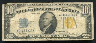 Fr.  2309 1934 - A $10 Ten Dollars “north Africa” Silver Certificate