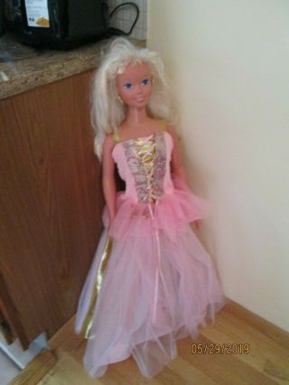 1992 Mattel My Size Princess Barbie Doll 38 " Blonde Hair Blue Eyes 3 