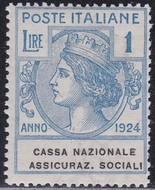 Italy 1924 Franchise / Parastatali L.  1 C.  N.  A.  S.  Mnh Vf P23107