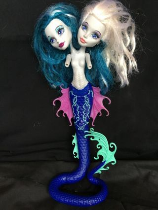 Monster High Two Headed Doll Peri And Pearl Mattel Nude Ooak Mermaid Serpent Mh