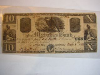 Civil War Confederate Csa $10 Note Obsolete Currency Georgia