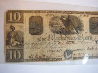Civil War Confederate CSA $10 Note Obsolete Currency GEORGIA 2