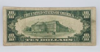 1934 A North Africa $10 Silver Certificate | Rare Very Good 712A 2