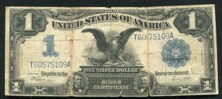 Fr.  236 1899 $1 One Dollar “black Eagle” Silver Certificate Currency Note (k)
