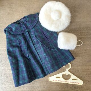 1988 American Girl Samantha’s Plaid Winter Cape And Muff Outfit Pleasant Company