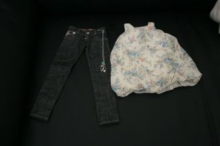 Sd Bjd Floral Clothing 1/3 Ball Jointed Doll Clothes Jeans Shirt Accessory