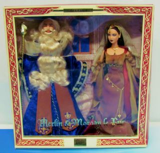 Barbie Merlin & Morgan Le Fay Doll Gift Set Mattel 2000 Nrfb Ken Magic Mystery