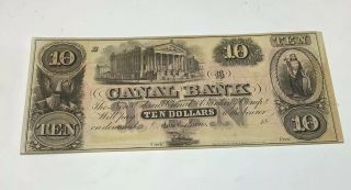 1800’s Canal Bank Of Orleans Louisiana $10 Note Obsolete