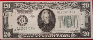 1928 U.  S.  $20 Federal Reserve Note