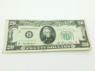 Old Paper Money 1950a Twenty $20 Dollar Bill Federal Reserve Note
