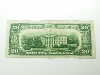 Old Paper Money 1950 Twenty $20 Dollar Bill Federal Reserve Note 2