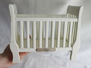 Doll Crib Store Sample Small Sleigh Baby Crib For Ooak Baby Doll Up 6 "