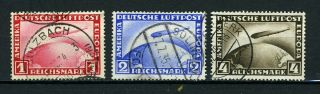 Germany Dt.  Reich 1926/1931 Air Mail Zeppelin Complete Set Perfect