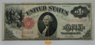 Fr.  39 1917 Large Size Legal Tender Dollar $1,  Holes - 17479