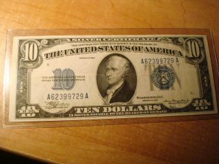 1934 10 Ten Dollar Silver Certificate 10.  00