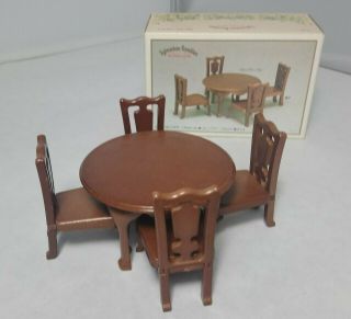 Sylvanian Families Urban Life Dressing Table & Stool,  Dining Table & Four Chairs