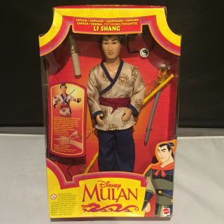 Disney Li Shang Mulan Doll Mattel 1997 Complete Barbie