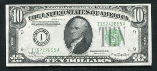 Fr.  2006 - I 1934 - A $10 Frn Federal Reserve Note Minneapolis,  Mn Uncirculated