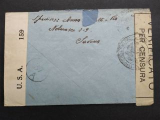 Italy: 1942 03/03 POW Dual Censored Cover to Reading,  Berks County Prison,  Pa 2