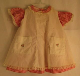 1959 Ideal Patti Playpal Doll Red Check Dress For Grubermoe3nnt Only