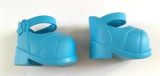 cabbage patch kids doll shoes blue strap mary jane shoes cpk plastic 2
