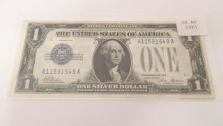1928 $1 One Dollar " Funnyback " Silver Certificate Currency Note Vf