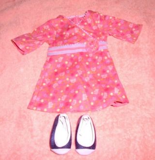 American Girl Doll Chrissa Meet Dress And Shoes -