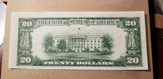 $20 1934 B Chicago Federal Reserve Note Choice Uncirculated 3