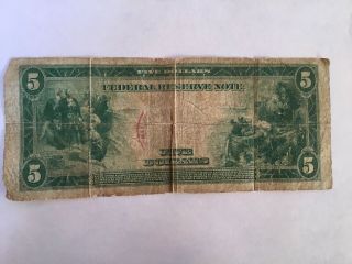 Series 1914 U.  S.  $5 Dollar Federal Reserve Note - Circulated.  York. 2