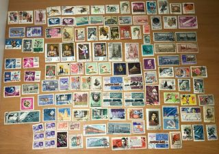 Vintage Russian Stamps - Soviet Union Ussr Stamps From 50s And 60s - Art