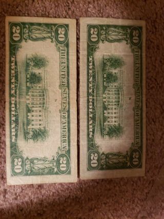 2 - 1934 United States $20 Federal Reserve Notes. 3
