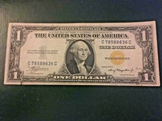 1935 A Silver Certificate $1 Yellow Seal North Africa Emergency - - Operation Torch