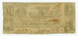 1838 $10 The Farmers Bank of Sandstone - Barry,  MICHIGAN Note w/ SHIPS 2